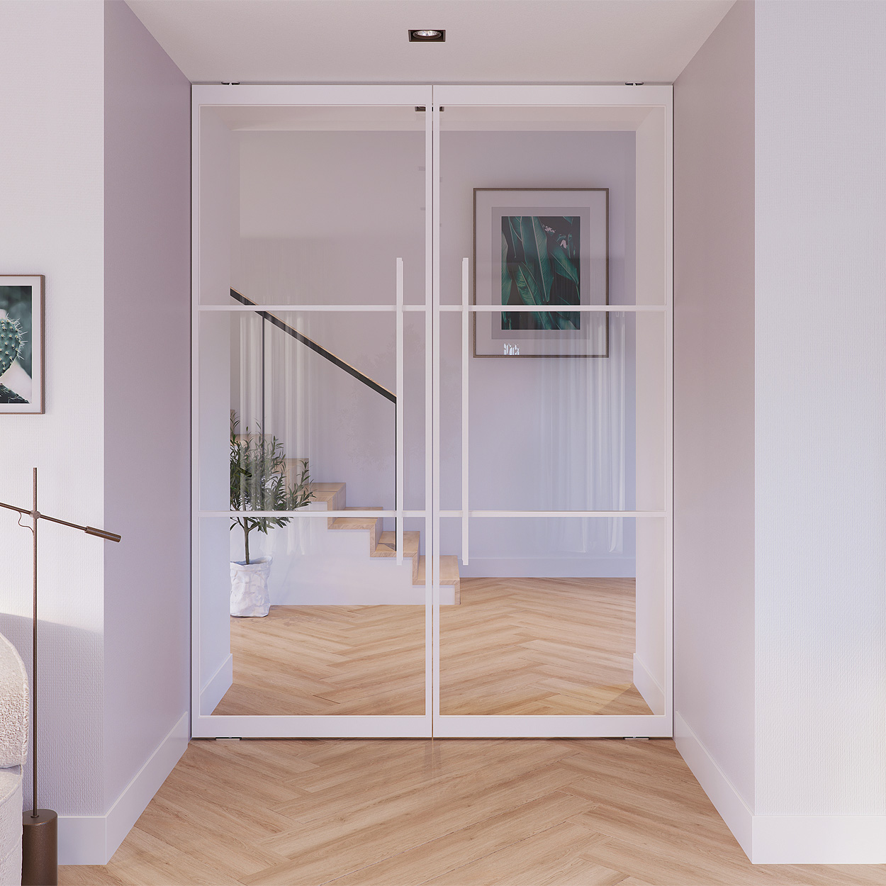 Skantrae SlimSeries Alu - Dubbele Metalen Taatsdeur Wit